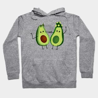 Cute avocados dancing Hoodie